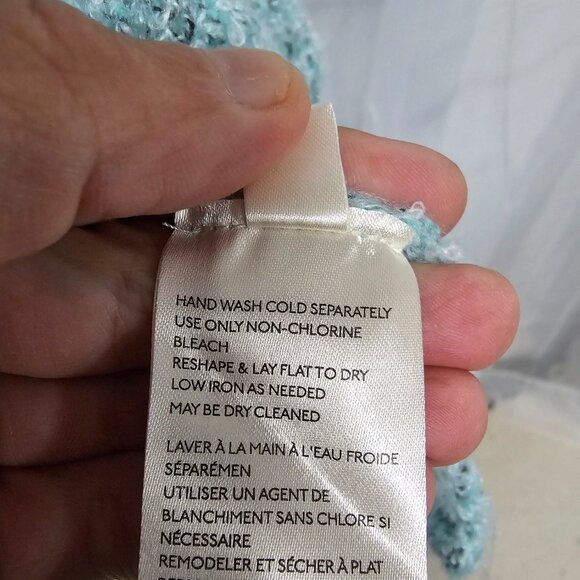 Free People Turtleneck Sweater Blue Boho Oversized L - Picture 6 of 7